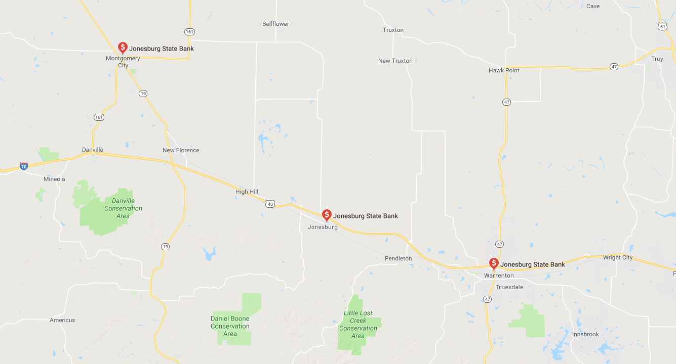 Contact Jonesburg State Bank Warrenton and Jonesburg Missouri